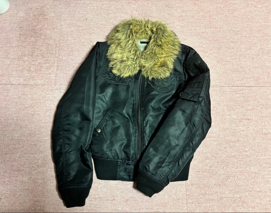 AVIREX ブラック ミリタリージャケット ファー付き 楽天市場】【ポイント10倍】AVIREX アビレックス アヴィレックス N-3B