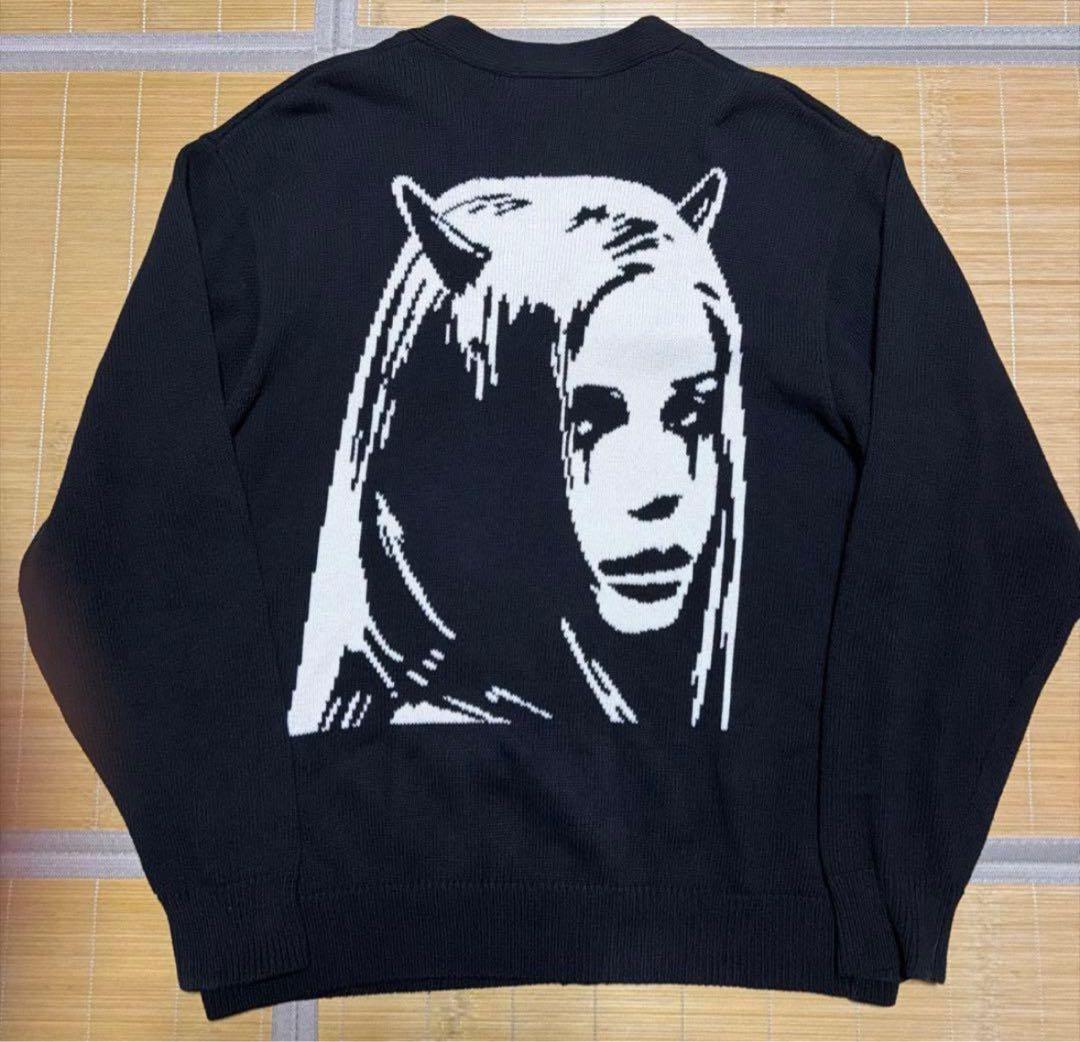 HYSTERIC GLAMOUR STEEL DEVILカーディガン　ニット　M ヒステリックグラマー カーディガン デビル Hysteric Glamour - メルカリ