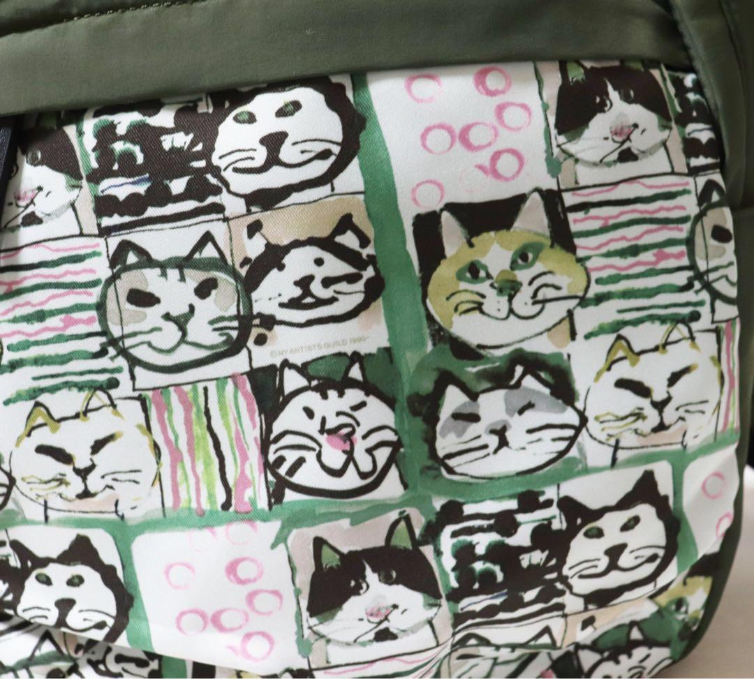 《マンハッタナーズ》未使用 ポケット多数 かわいいネコちゃん軽量リュックサック