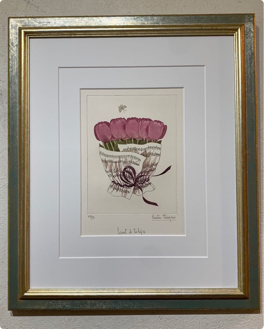 真作Christine Thouzeau コンセト・デ・チューリップス 版画 - メルカリ