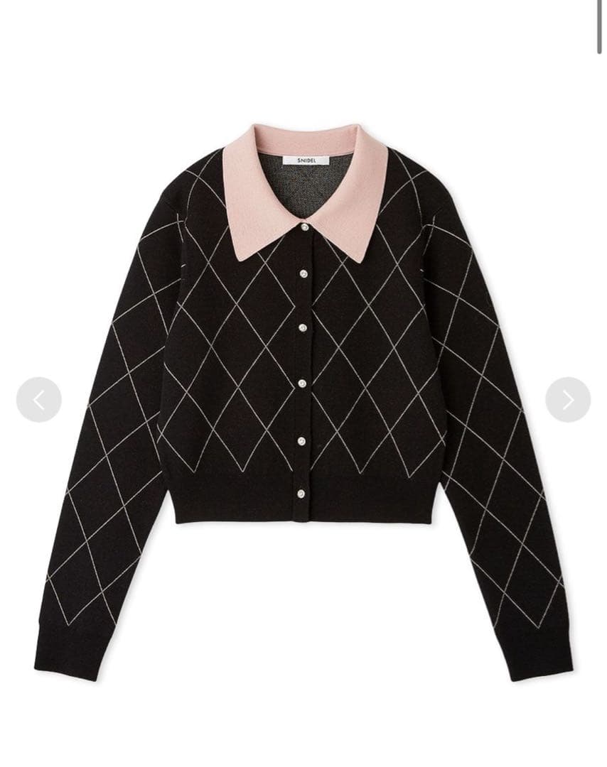 新品スナイデルアーガイルチェックカーディガン - メルカリ
