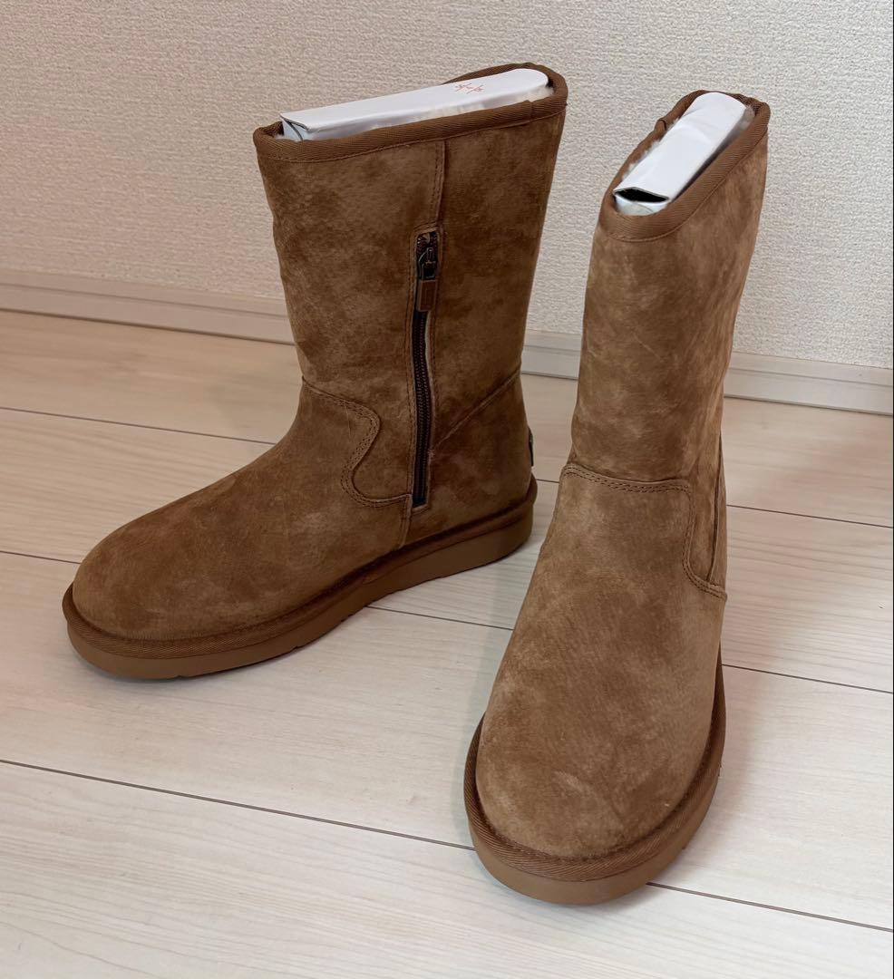 【新品】UGG ブラウン ムートンブーツ ジッパー付き 楽天市場】UGG ブーツ 好評 ムートンブーツ レディース 本革 シープ