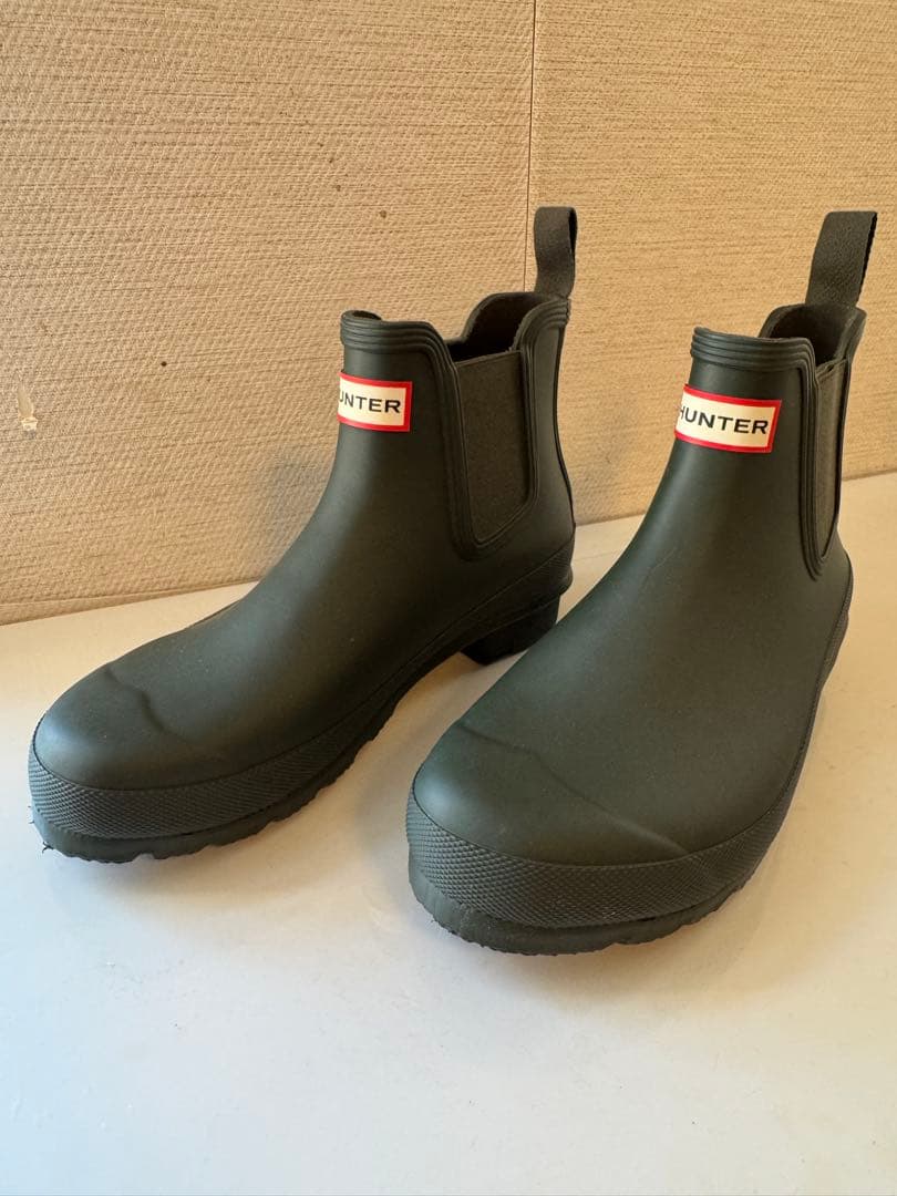 HUNTER ダークグリーン ショートブーツ - メルカリ