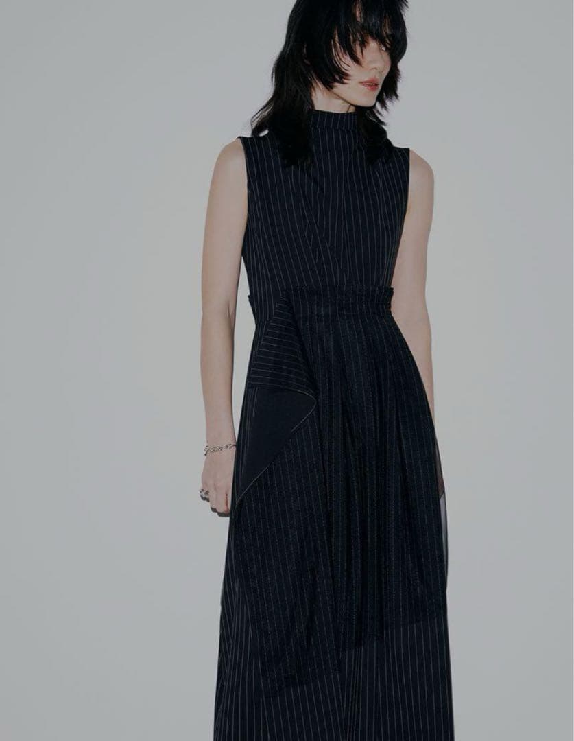 アメリ AMERI PINSTRIPE CONSTRUCTIVE DRESS