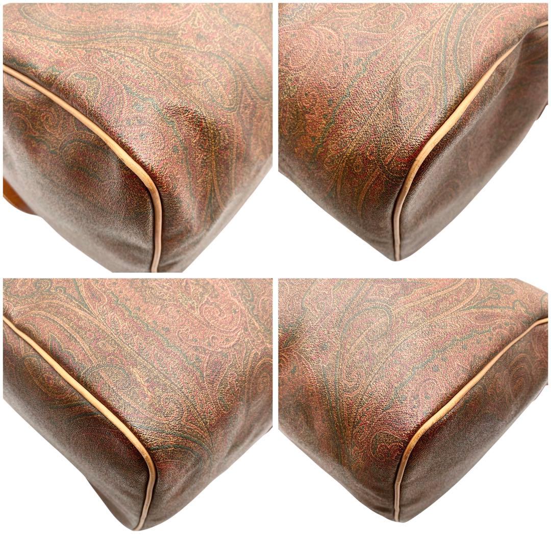 極美品】エトロ ボストンバッグ 2way ペイズリー柄 PVC レザー 大容量