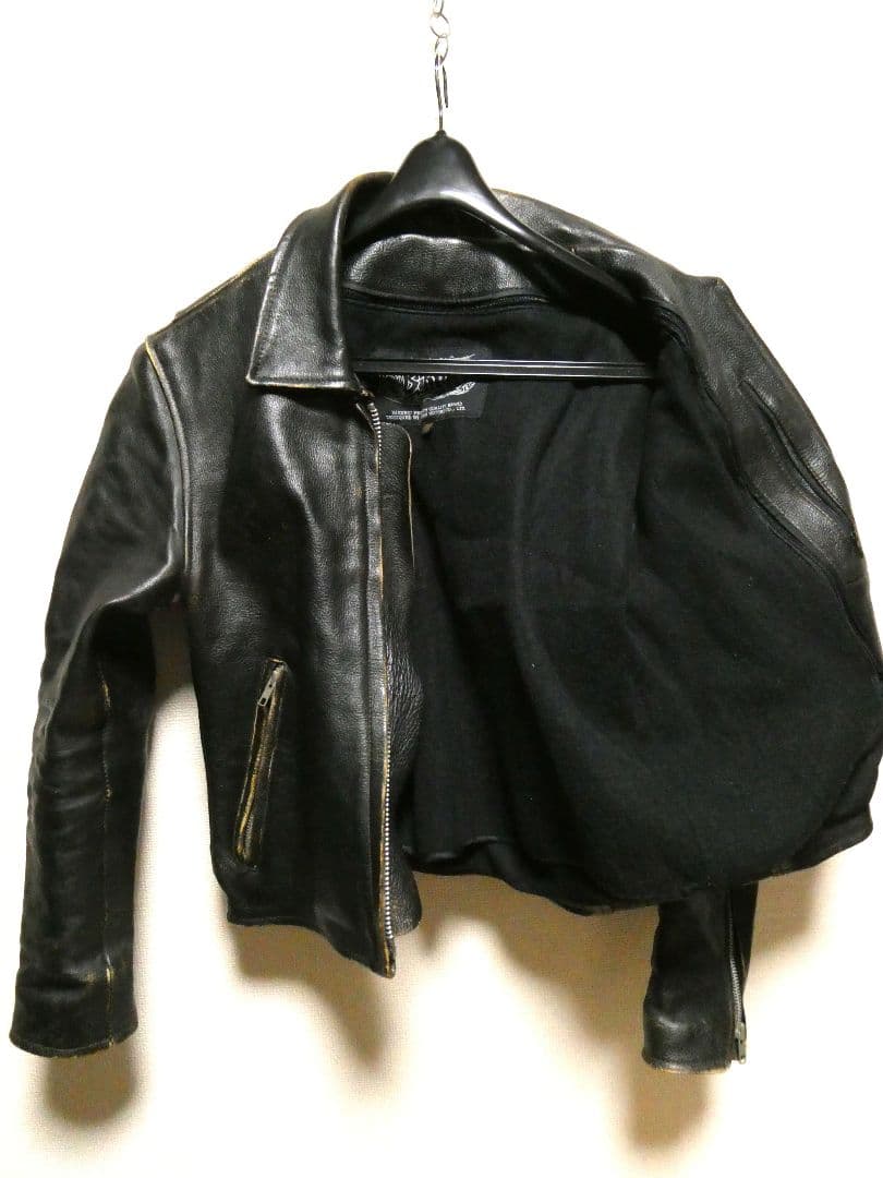 ヴィンテージ！USED加工！ライナー付き完品！短丈シングルレザー