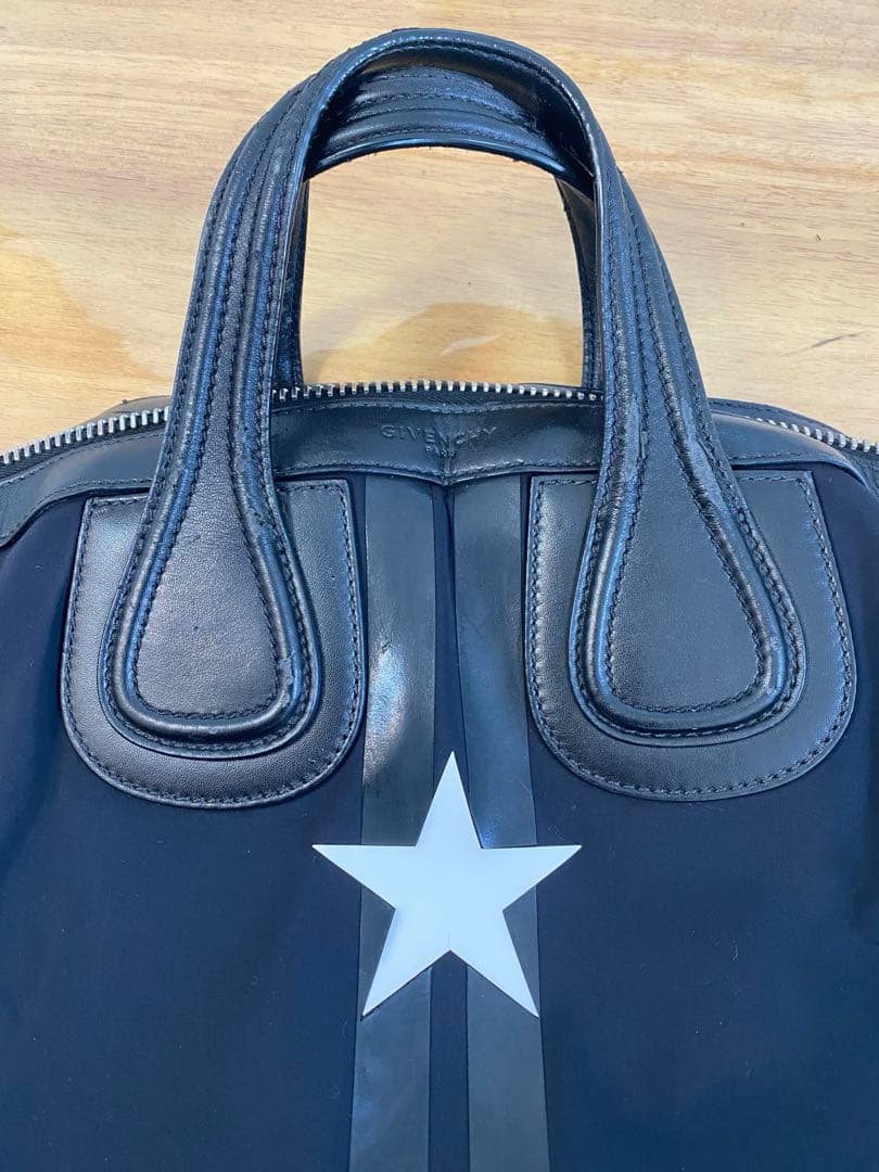 GIVENCHY 2way ナイチンゲール ボストンバッグ レザー劣化&シワ有り