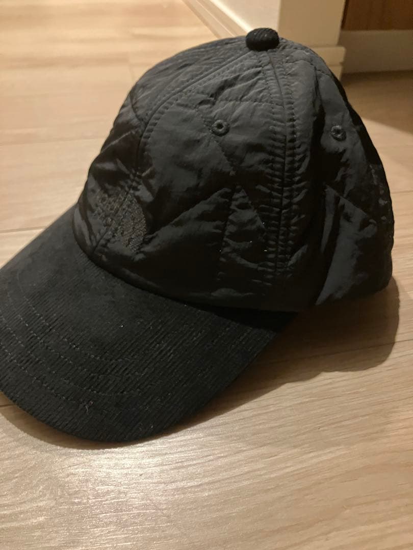 ノースフェイスパープルレーベルクイルトフィールドキャップ ブラック