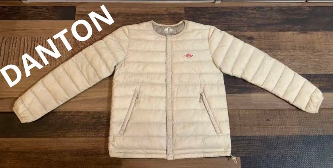 新品同 DANTONダントン インナーダウンクルーネック オイスター