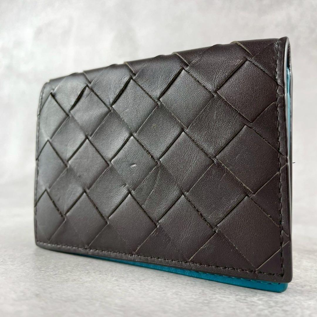 美品 RFID内蔵】ボッテガヴェネタ カードケース マキシ イントレ 茶