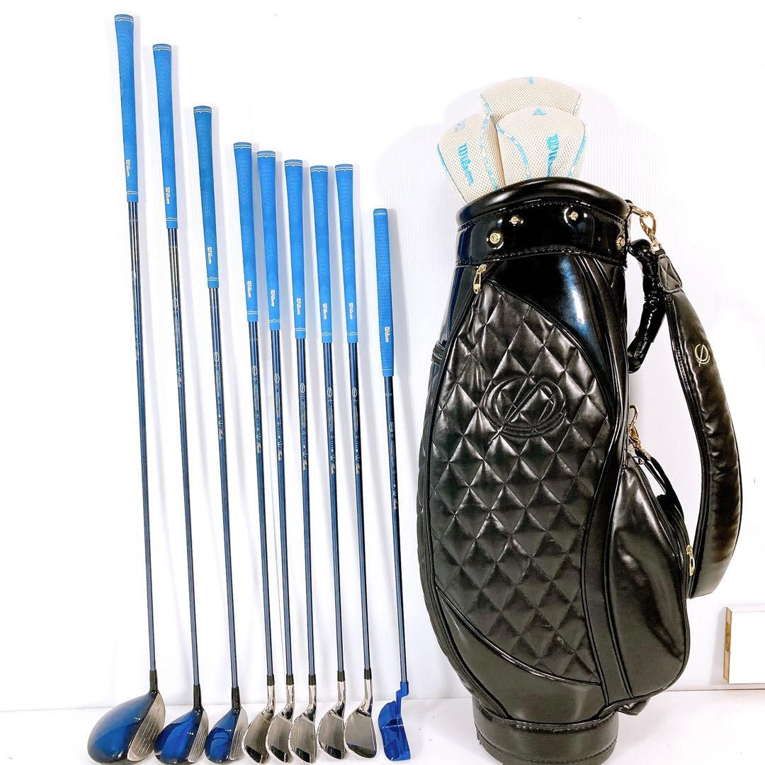 wilson HT ウィルソン 9本セット レディースゴルフ 黒 キャディバッグ