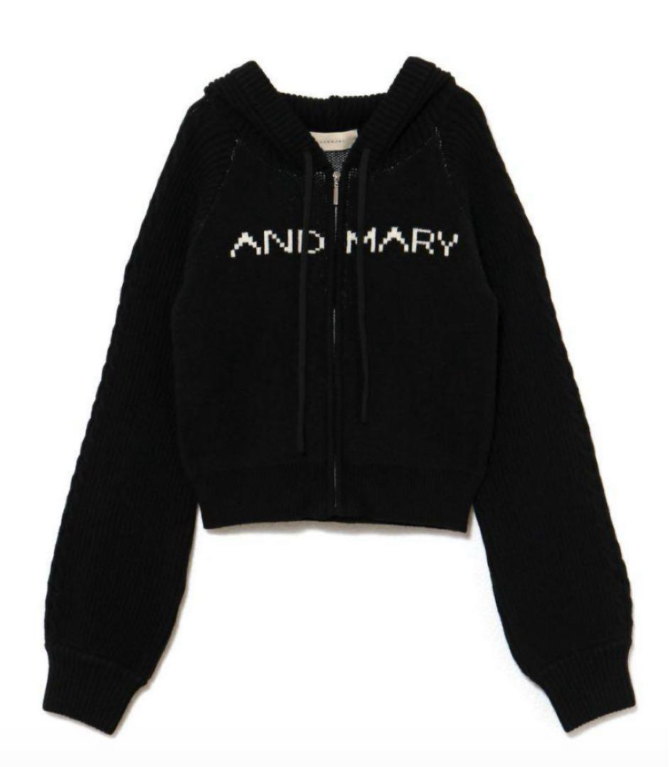 andmary　Jeniffer knit hoodie set BLACK Knit Boxy Hoodie – NAHMIAS