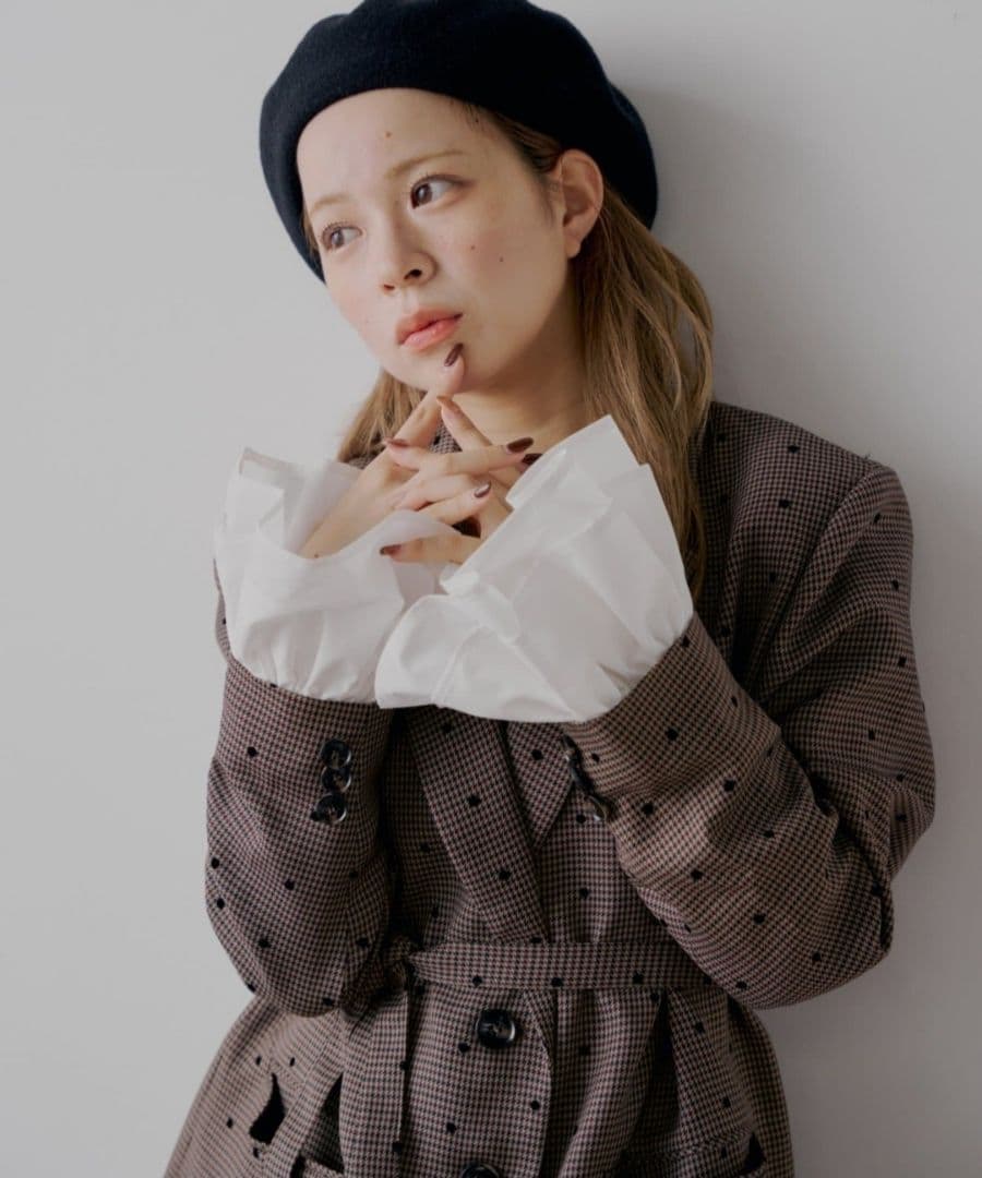 Chico チコ yuzuコラボ 袖フリルオーバージャケット ブラウン - メルカリ