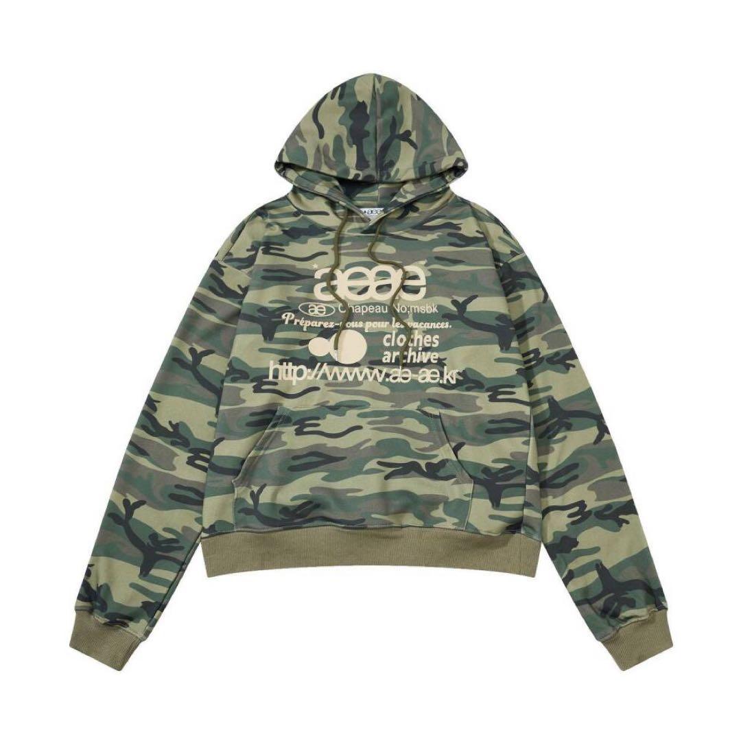AEAE ロゴ カモフラージュパーカー ユニセックス - メルカリ