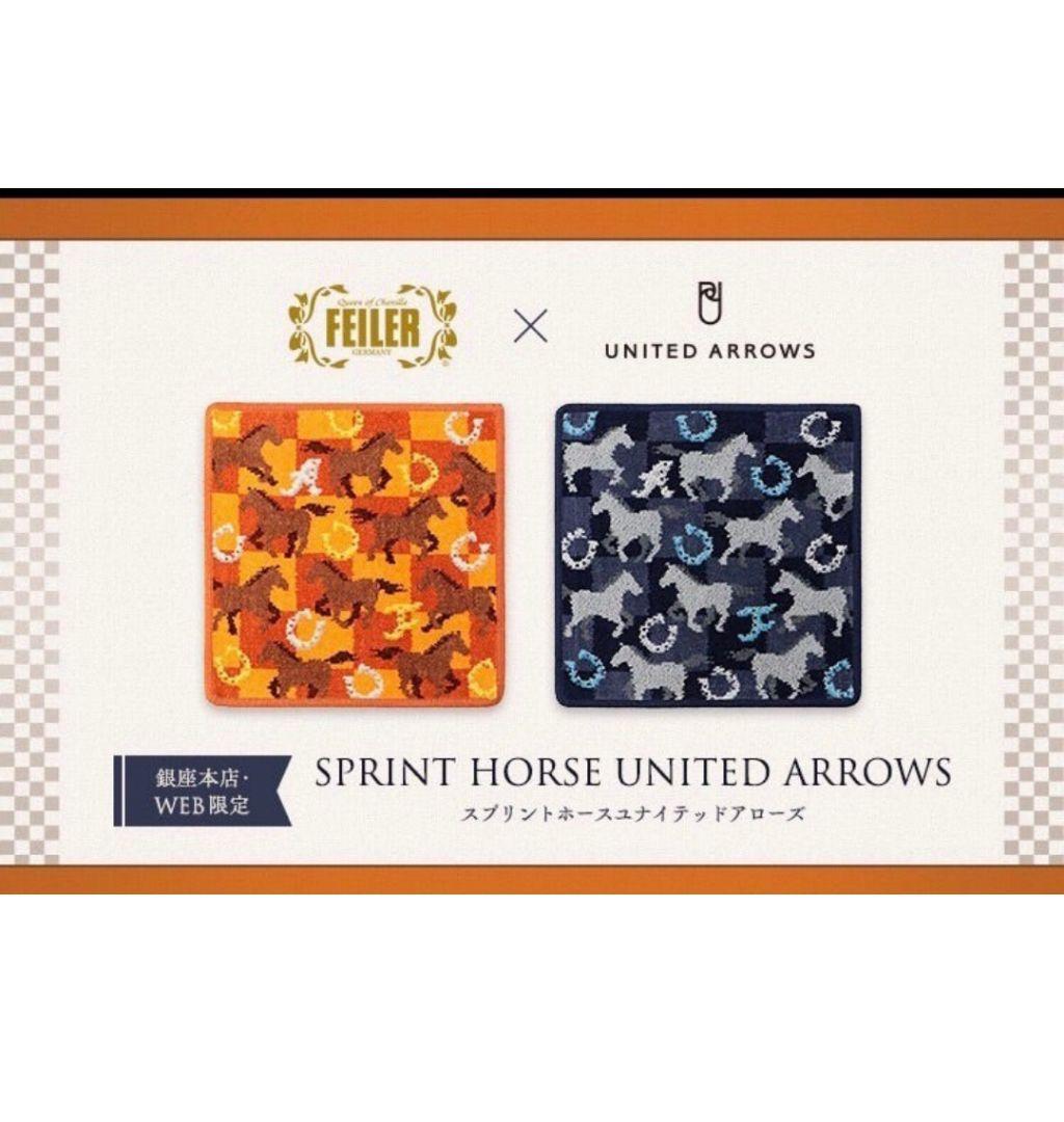 本店web限定 フェイラー＆アローズコラボ スプリントホース ハンカチ2