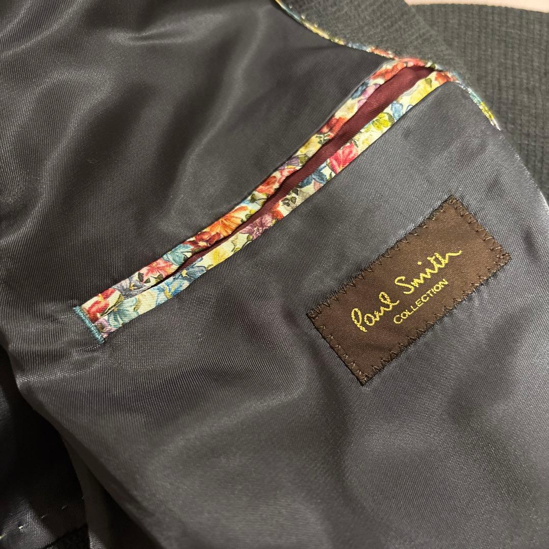 ポールスミスコレクション 花柄パイピング ワッフルアンコンジャケット