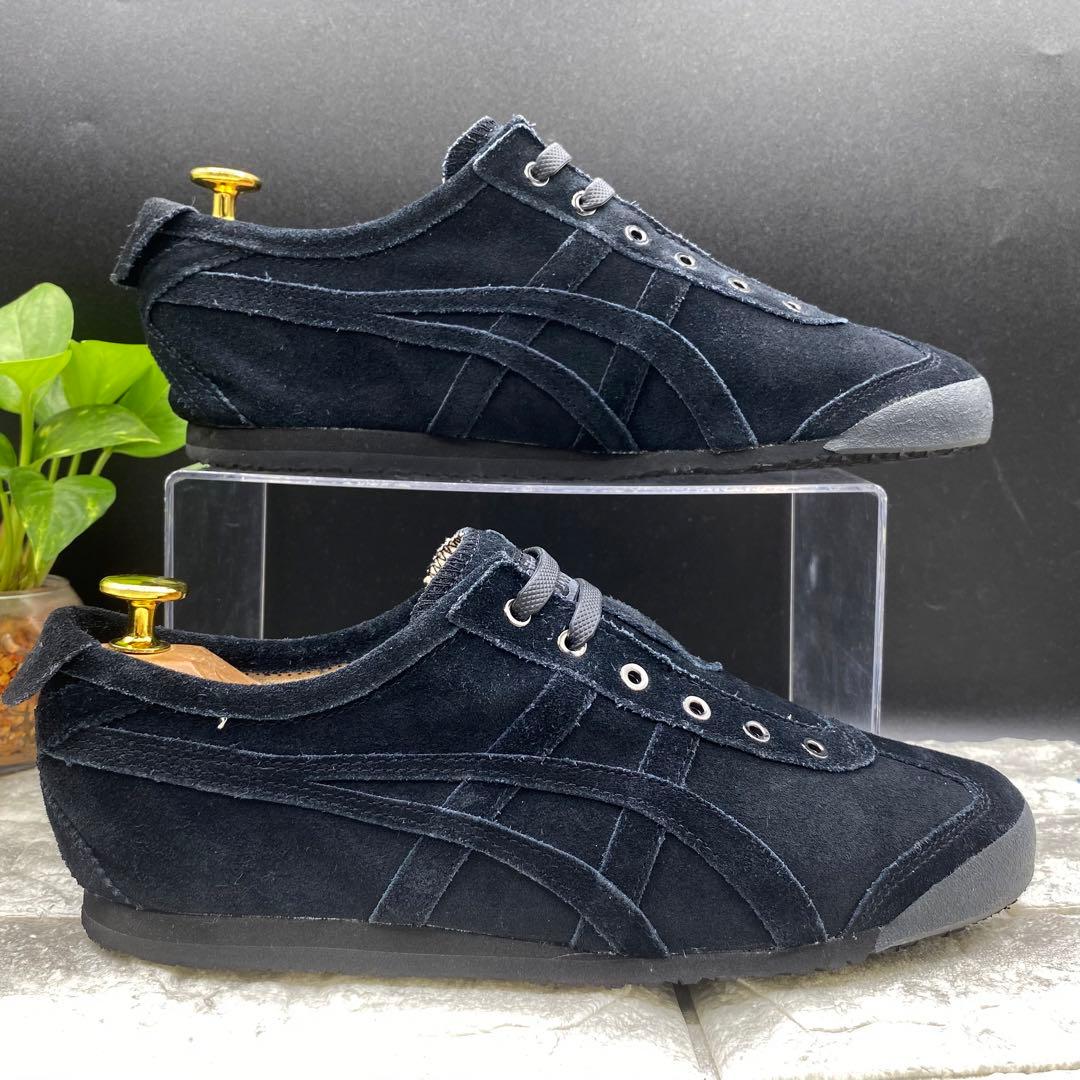 ☆美品 オニツカタイガー メキシコ66 スリッポン スエード ブラック