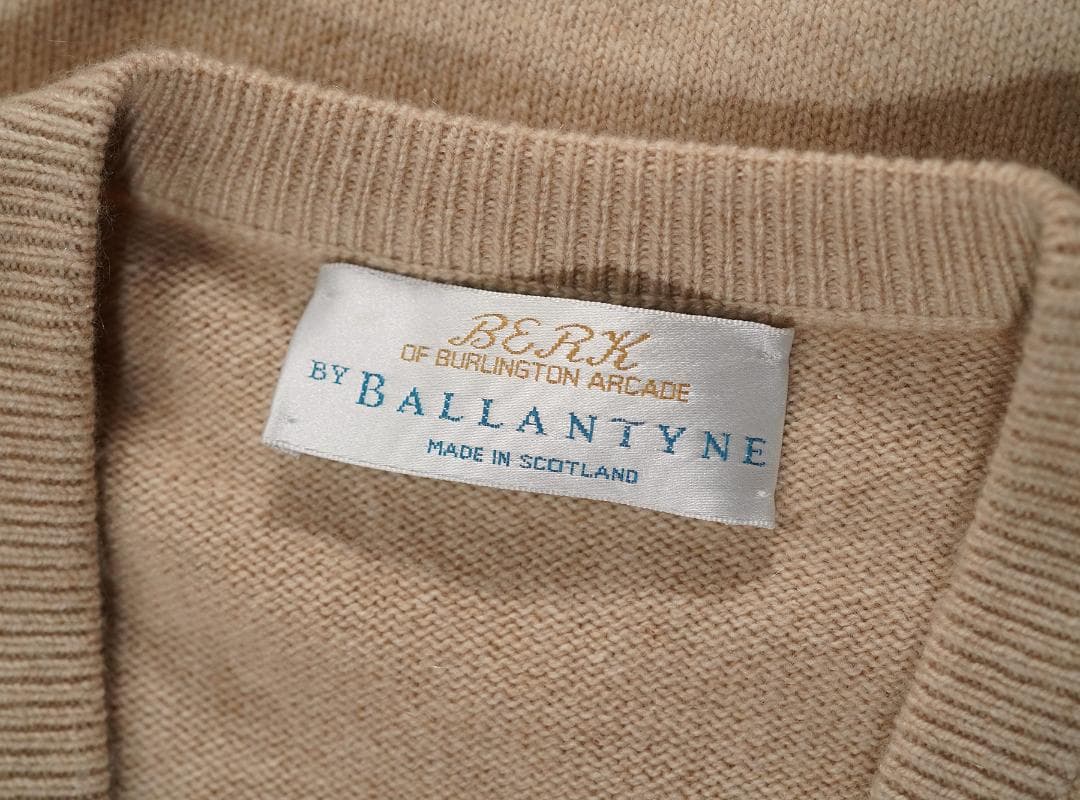 90s BERK by BALLANTYNE ピュアカシミア Vネック ニット - メルカリ