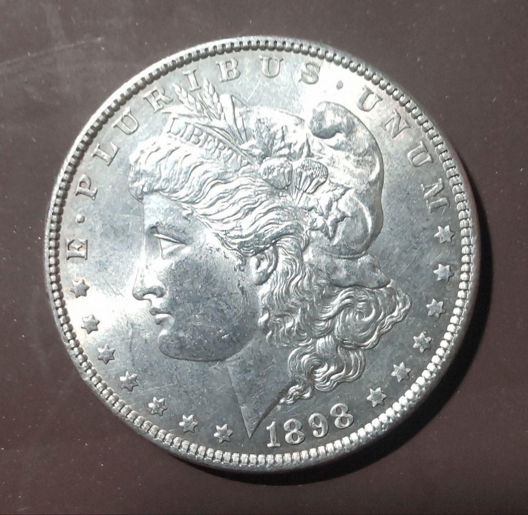 1898年アメリカ合衆国 モルガン・ダラー 1ドル銀貨 - メルカリ