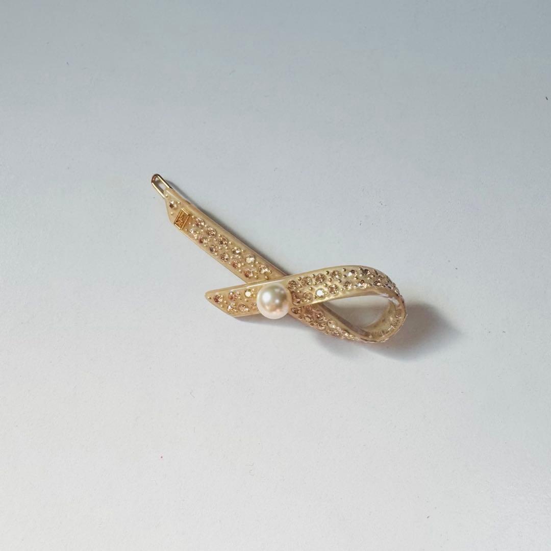 アレクサンドル ドゥ パリ　ボールピン　リボン　パール ボールピン｜ALEXANDRE DE PARIS（アレクサンドル ドゥ パリ）