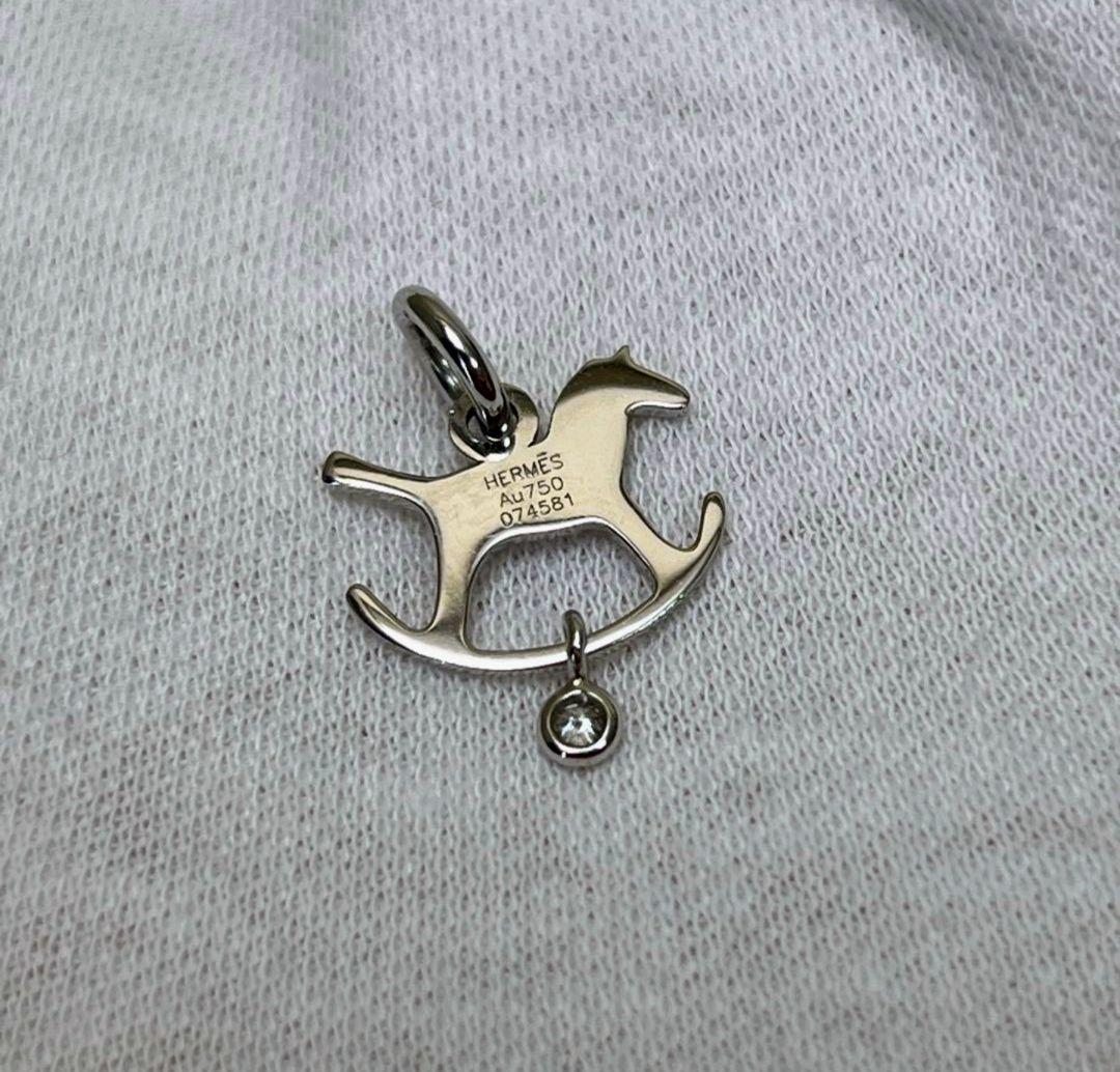 ❝極美品❞ エルメス ダダ ペンダント ネックレス ホワイトゴールド 1P