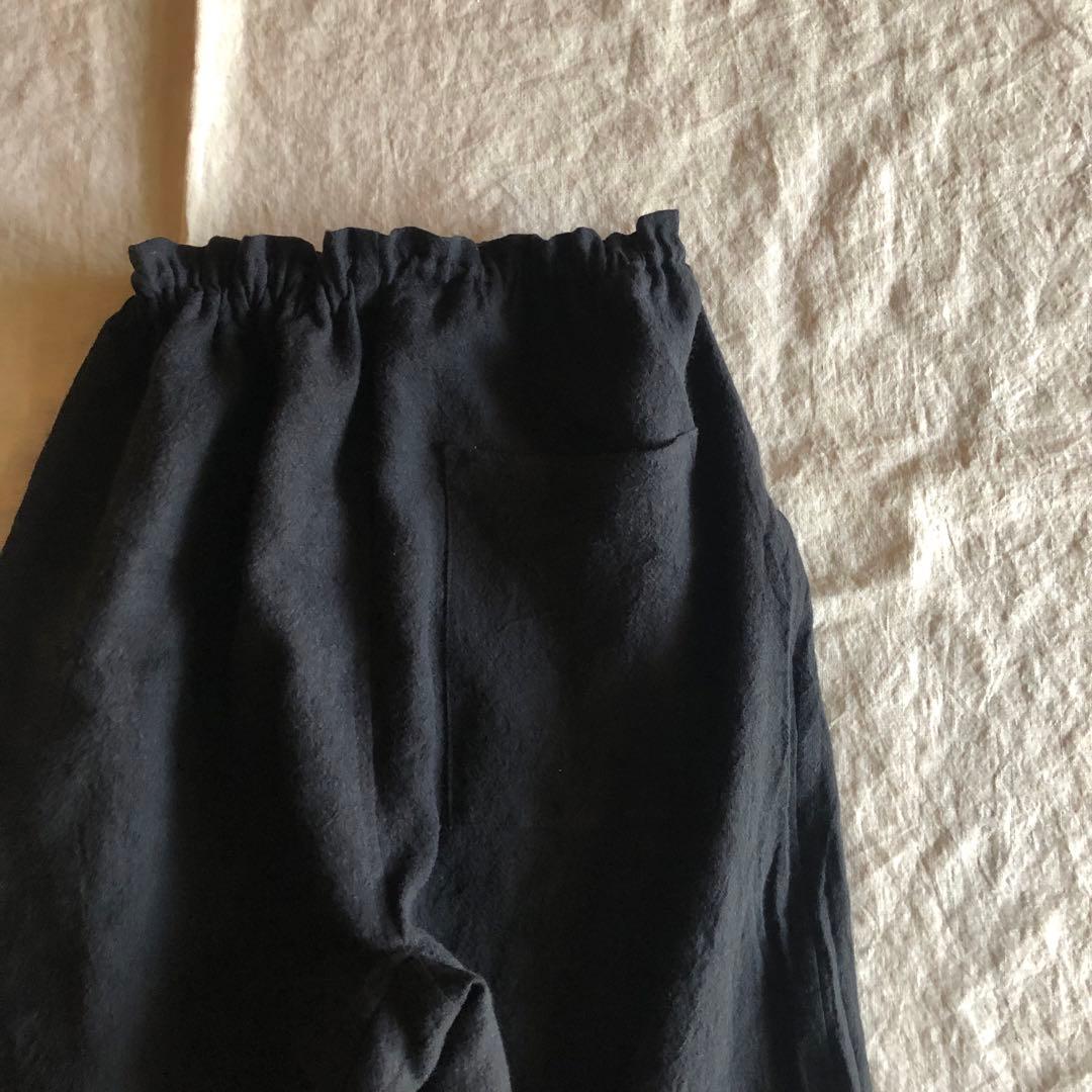 リネンウールのもんぺ ブラック - メルカリ