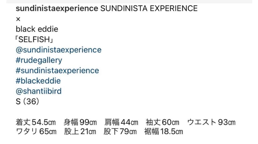 sundinistaexperienceサンディニスタエクスペリエンスツナギ