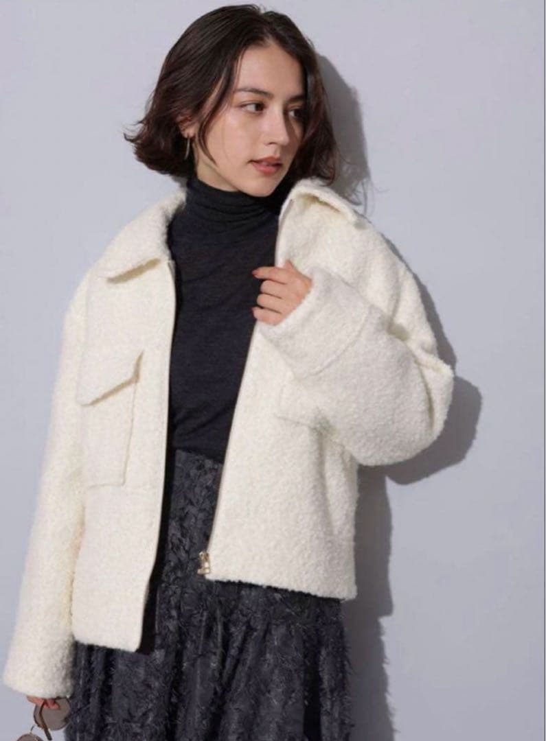 Arpege story 高橋志津奈さんコラボループツイードZIPブルソン