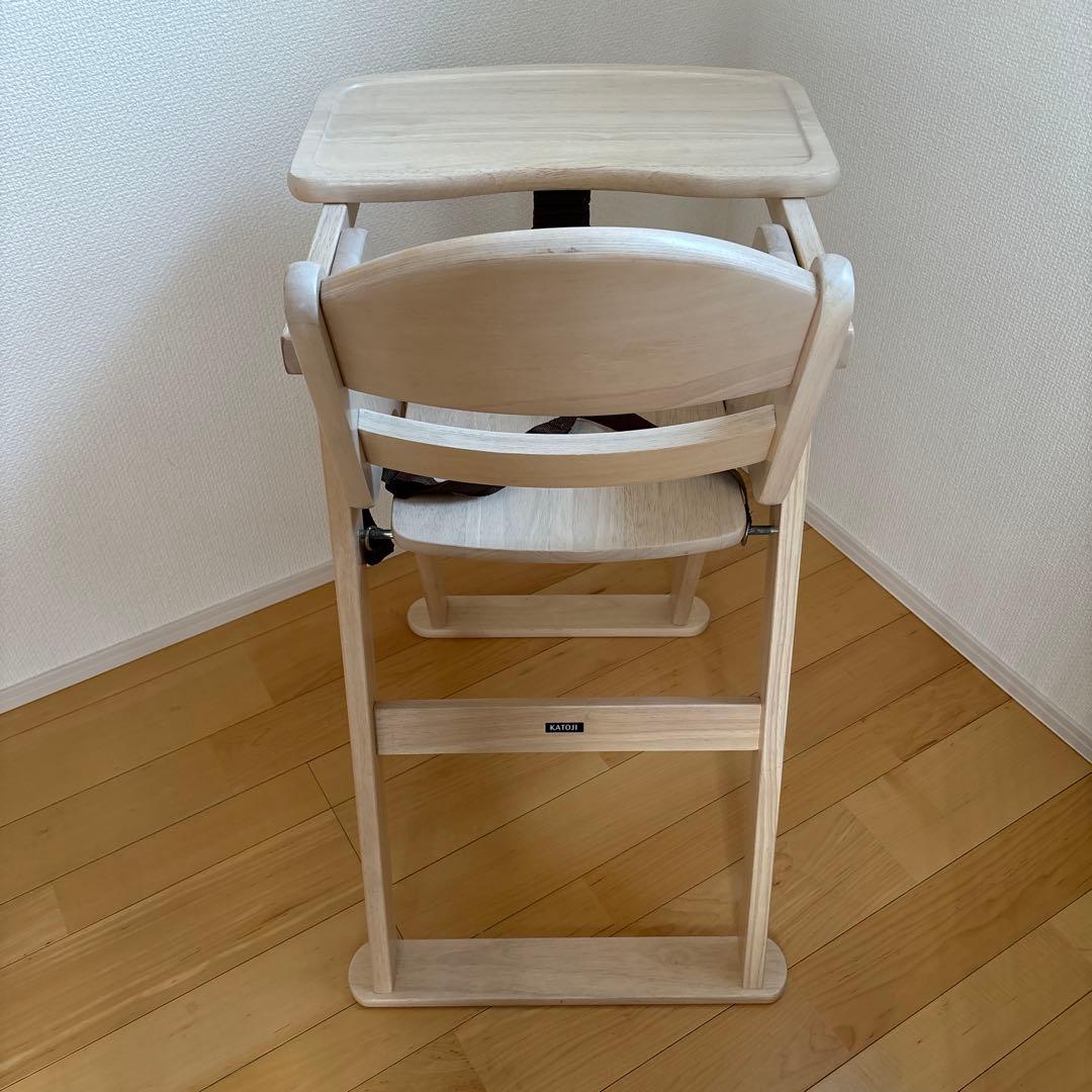 ナチュラルウッド ハイチェア 調整可能KATOJI プレミアムベビーチェアS