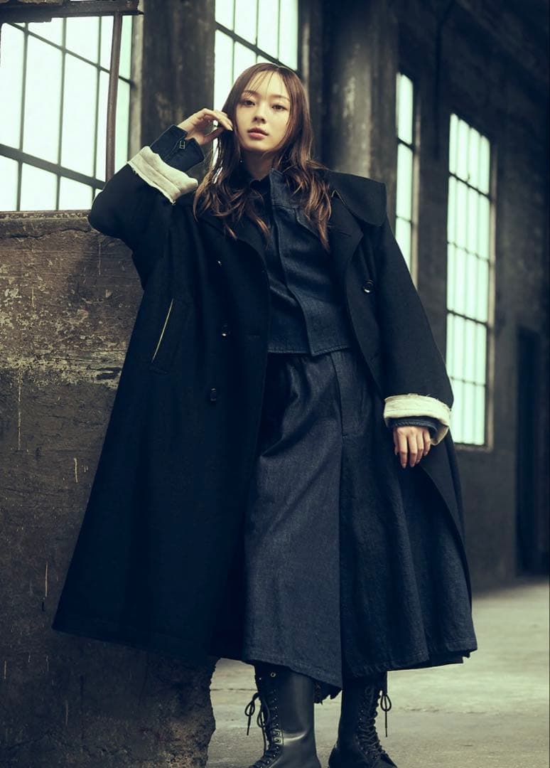 d*3様 ヨウジヤマモト グラウンドワイ Ground Y ウール トレンチコー