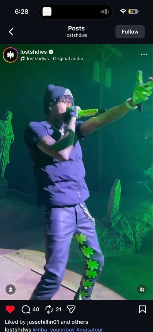 ［希少］LOSTSHOWS 30 NBAYOUNGBOY着用 送料無料　即日発送