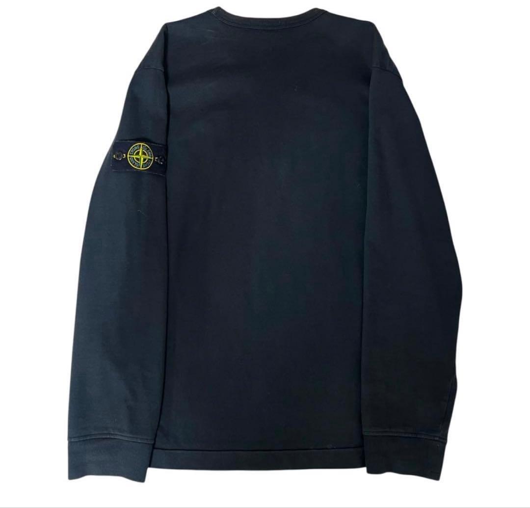 Stone  ブラック 長袖 トレーナー スウェット(L) STONE ISLAND（ストーン アイランド） Logo Sweatshirts スウェット