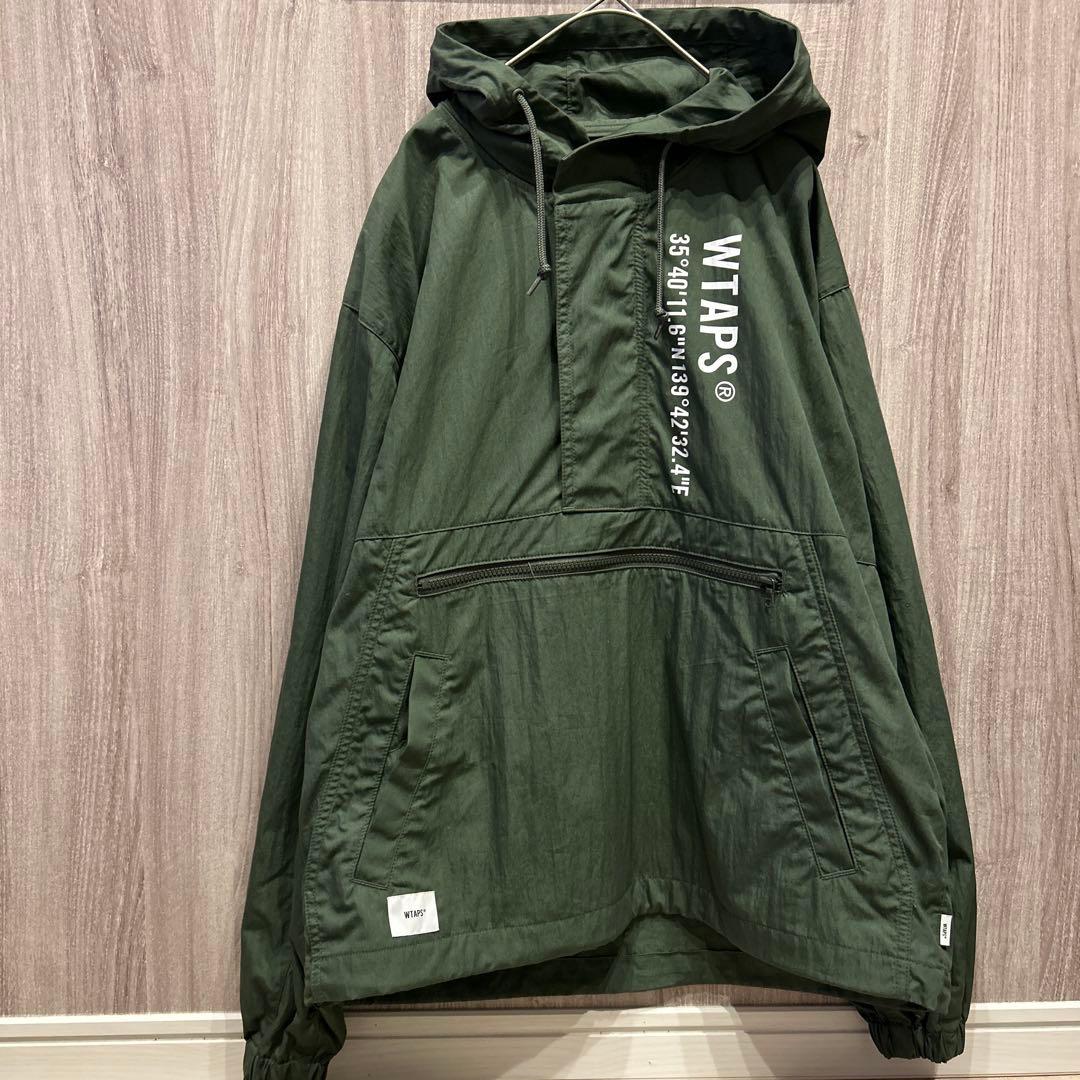美品】WTAPS 高級アノラックナイロンジャケット ハーフジップパーカー