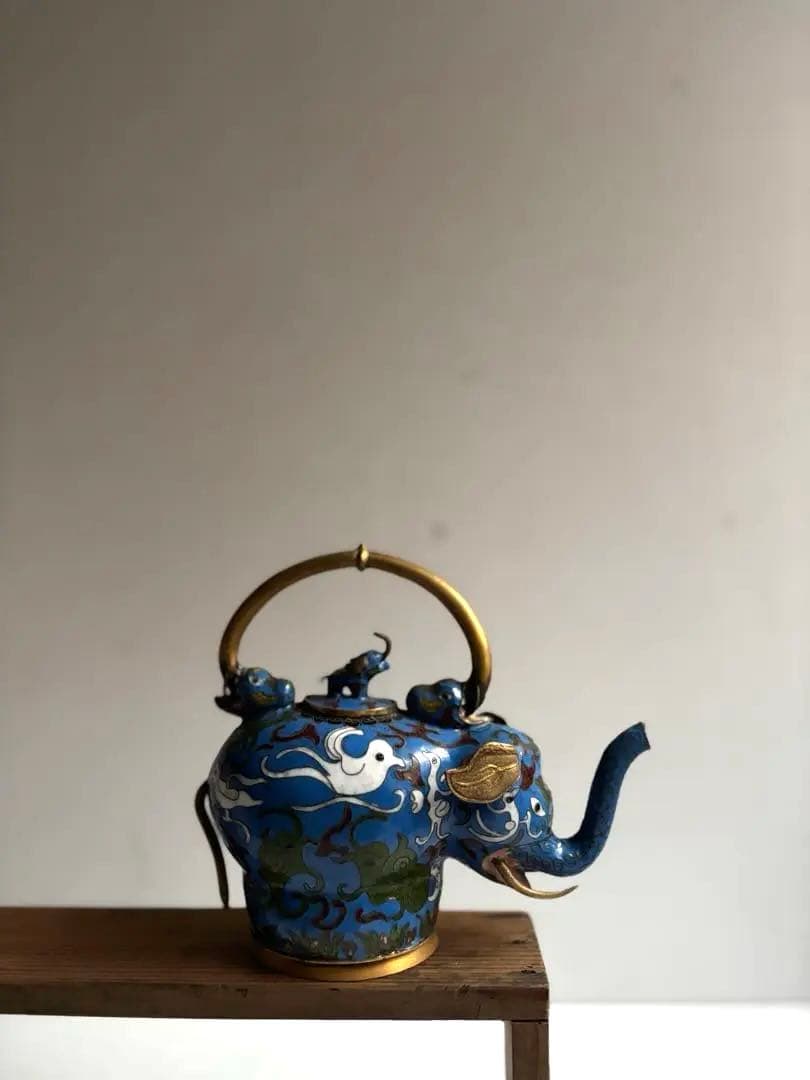 854 コレクション ヴィンテージ 七宝焼 ミニチュア 象のティーセット