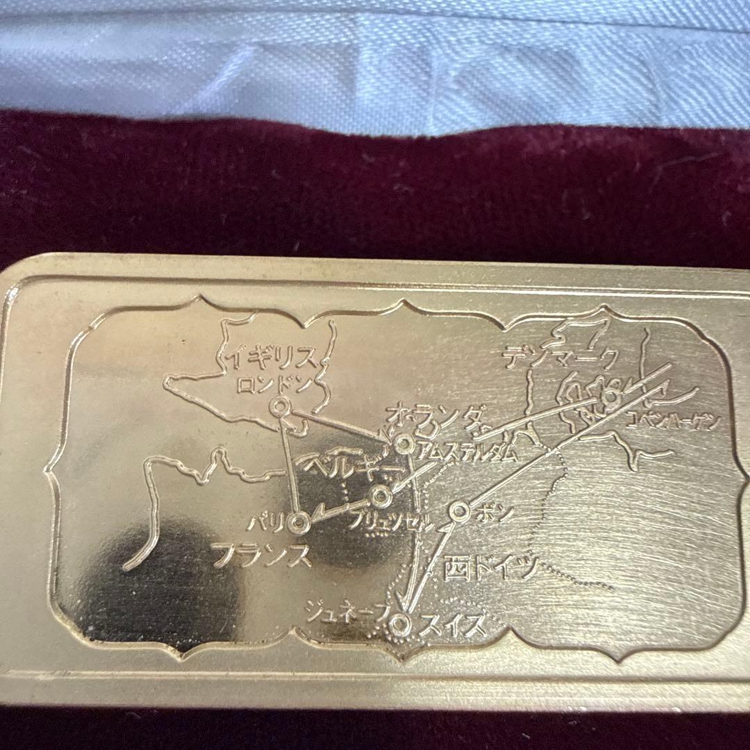 天皇・皇后訪欧記念 インゴット メダル