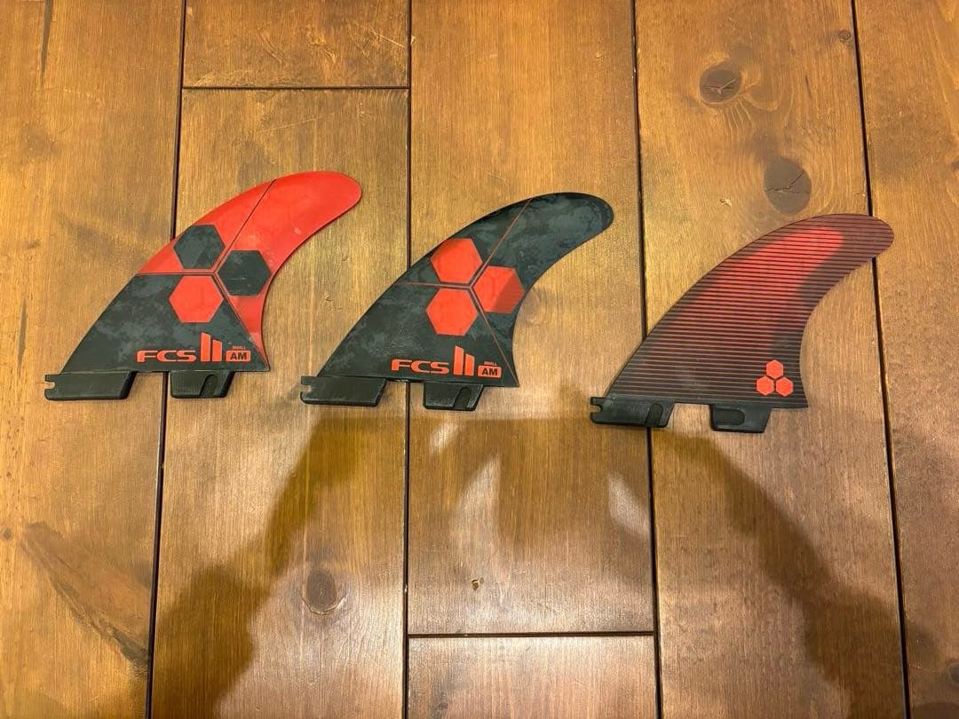 FCS2 FCS fin トライフィン AM PC アルメリック Sサイズ 赤 FCS II AL MERRICK TRI FIN SET - FCS JAPAN