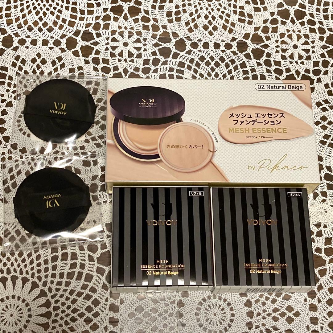 ビディボブ メッシュ エッセンス ファンデーション リフィル×2＆パフ