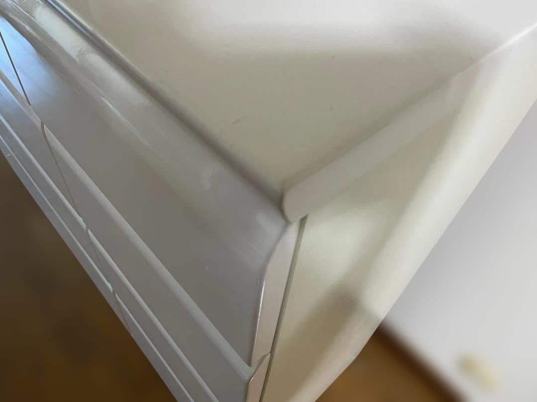 美品】ニトリ ハイチェスト タンス ホワイト ESV-44 収納家具 白鏡面