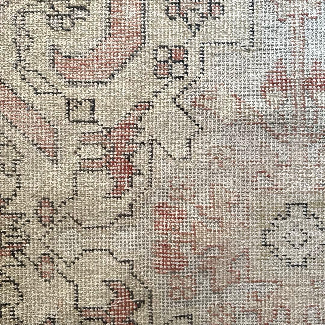 94×180 リバーシブル 擦れシャビーなメダリオン トルコヴィンテージラグ