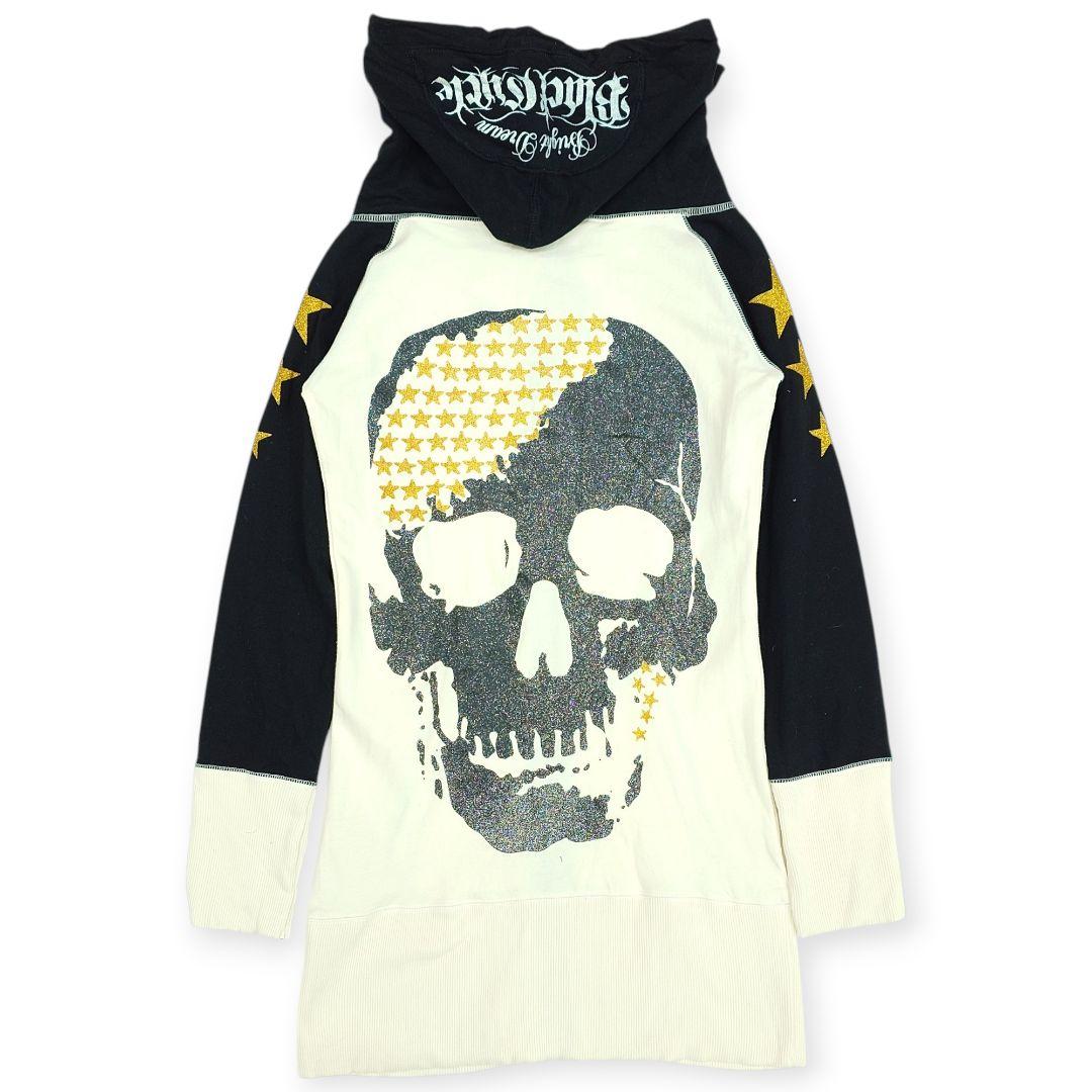 【新品】d.i.a. ドクロ 星柄 ラメプリント ワンピース パーカー Y2K 新品】d.i.a. ドクロ 星柄 ラメプリント ワンピース パーカー Y2K