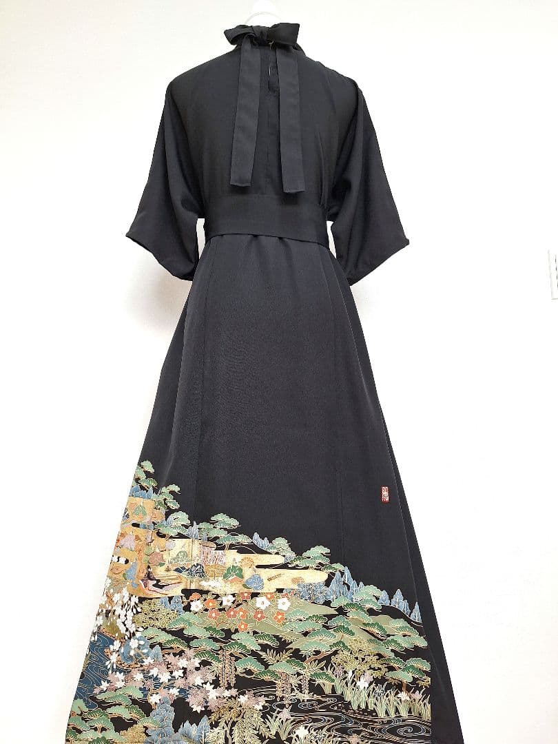 着物リメイクワンピース3679 - メルカリ