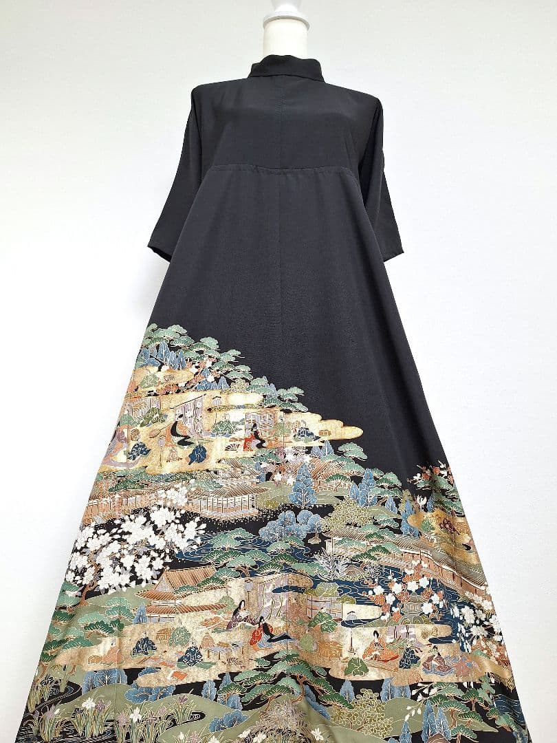 着物リメイクワンピース3679 - メルカリ