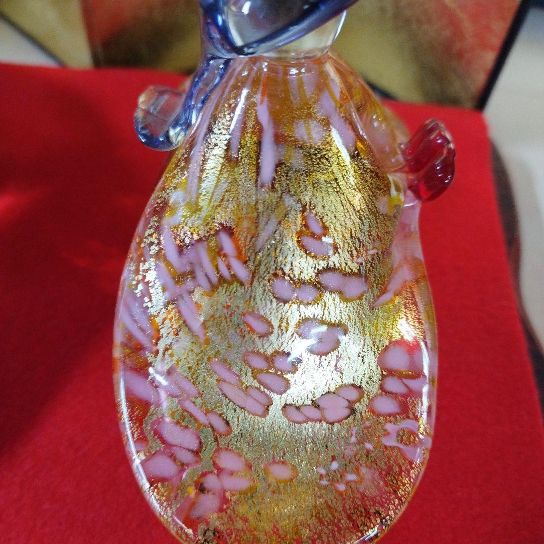Multiglass ガラス工芸品 雛人形　原田宗春作品　炎の芸術