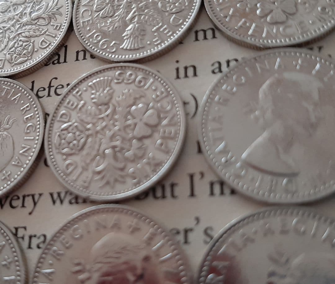 50コインセット シックスペンス イギリス ラッキー6ペンス 英国コイン 本物