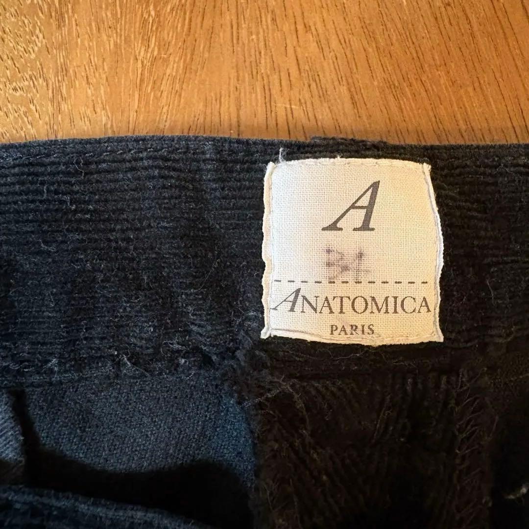 ANATOMICA ブラック コーデュロイ パンツ サイズ34