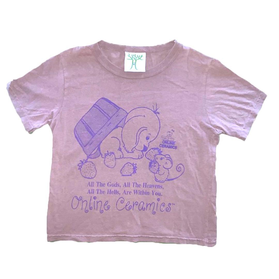 Online Ceramics 半袖Tシャツ S ラベンダー Y2K