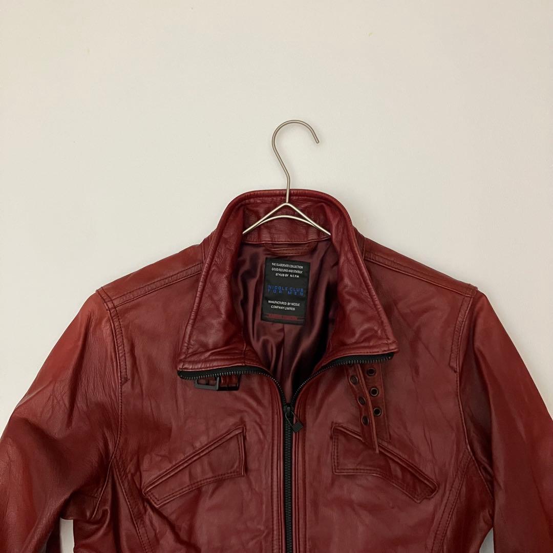 ✨希少✨NICOLE CLUB FOR MEN ヤギ革 シングルライダースの通販｜www
