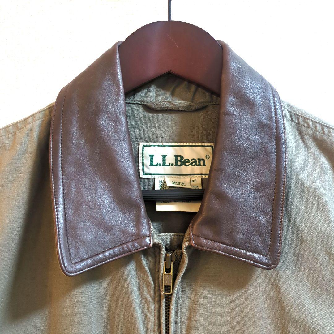 L.L.BEAN A-2 type ジャケット 襟レザー 80's