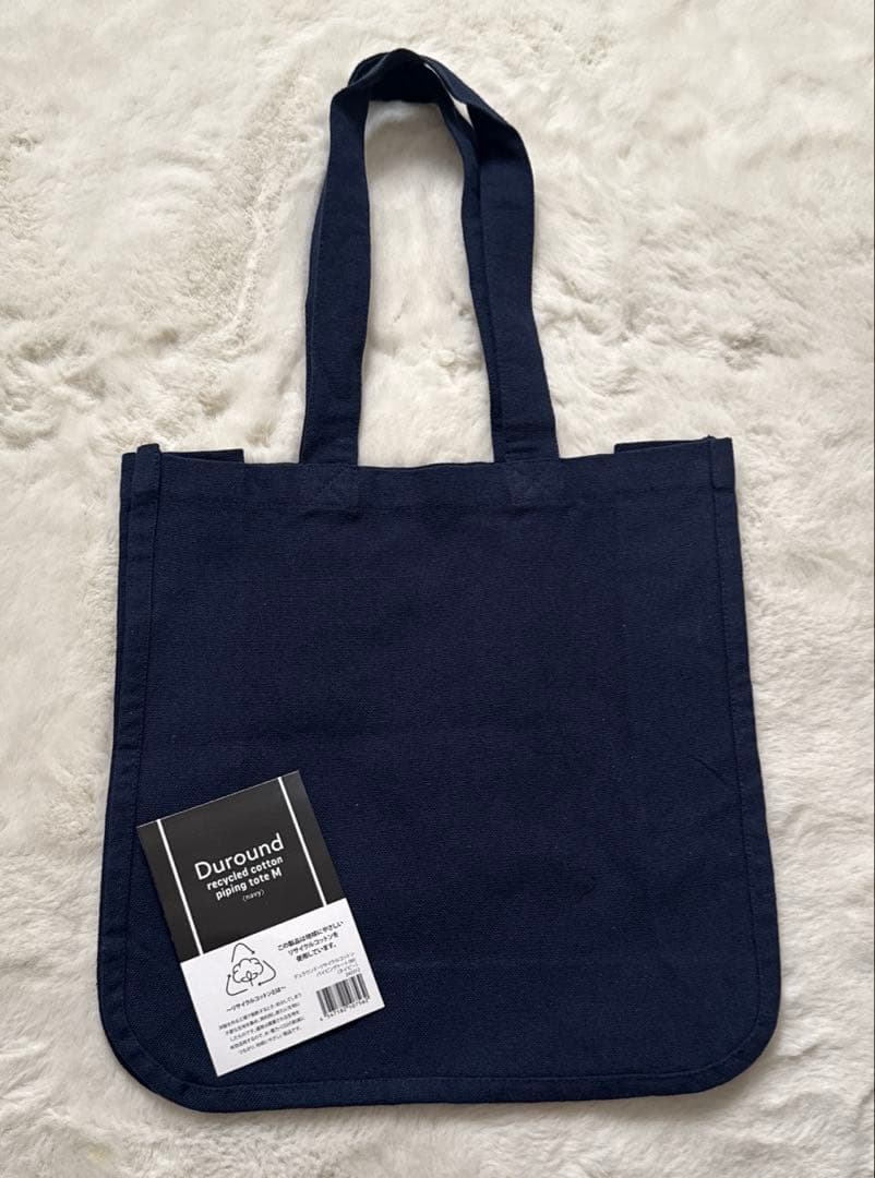 未使用】 ネイビー キャンバス トートバッグ - メルカリ