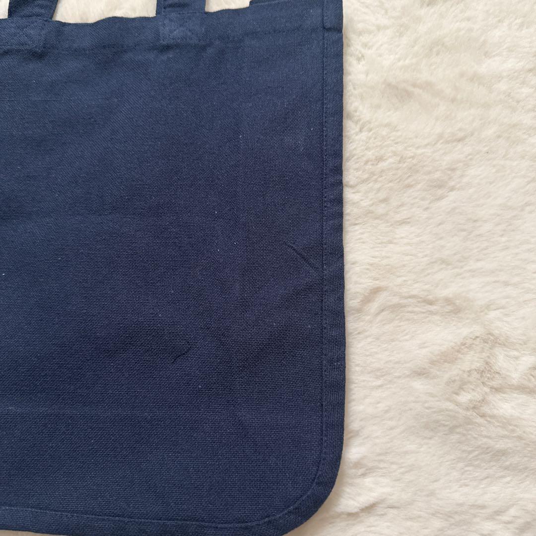 未使用】 ネイビー キャンバス トートバッグ - メルカリ